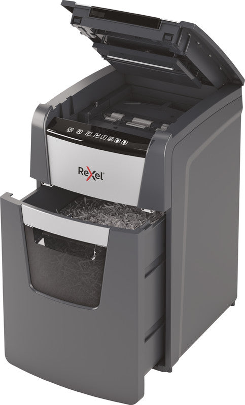 Rexel Aktenvernichter mit Autofeed 130 Blatt, DIN P-4, Partikelschnitt 4 × 28 mm, 44 l