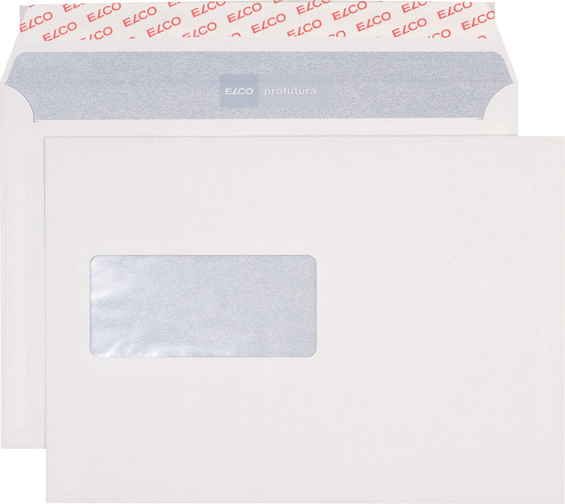 Elco Couvert C5, Fenster links, selbstklebend, naturweiss, 100 g/m² – 500 Stk.