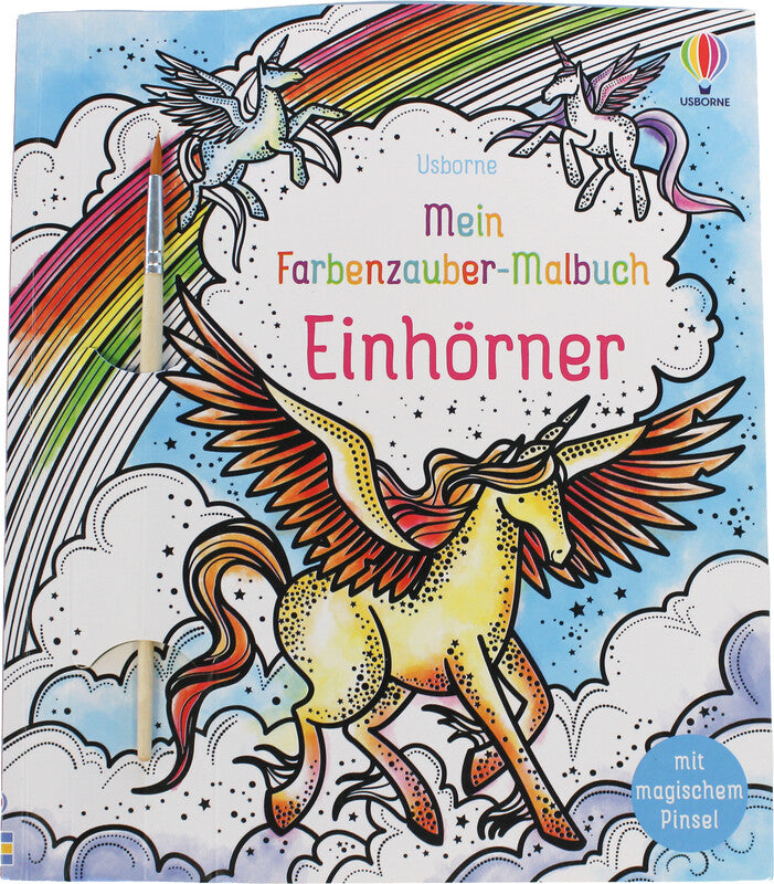 Magisches Malbuch Einhörner – mit Wasserpinsel – ab 6 J. – mehrfarbig