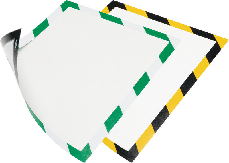 Durable Info-Rahmen – 210 × 297 mm, grün/weiss, wiederablösbar, magnetisch, für A4
