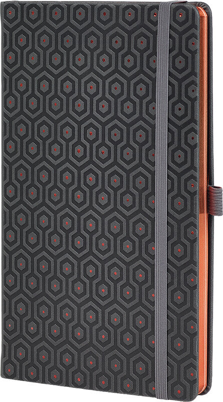 Castelli Notizbuch – 130 × 210 mm – 192 Seiten – 80 g/m² – gebunden, Gummiband, Stiftschlaufe, mehrfarbig