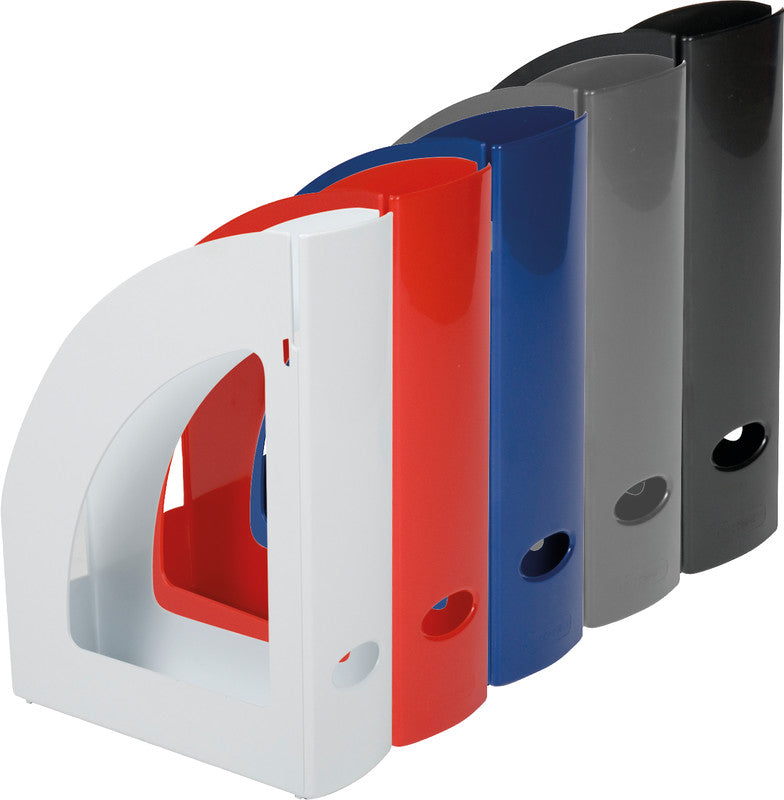 Q-Connect Stehsammler für Format C4 – mit Griffloch, 80 mm, Rot, Kunststoff