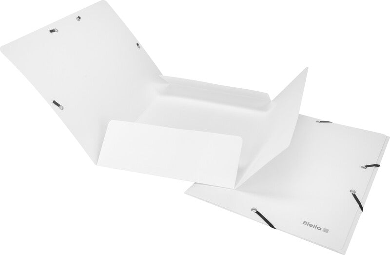 Biella Sammelmappe für A4, Karton, weiss, mit Gummizug