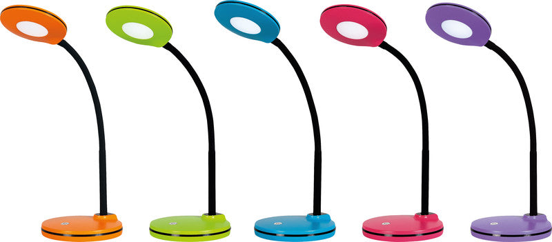 Hansa LED-Tischleuchte Splash – Touchfeld, Schwanenhals, 3-stufig dimmbar