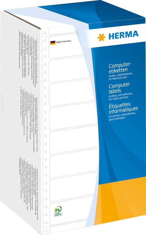 HERMA Etiketten (Rolle) 147 × 74 mm – Papier, matt – permanent haftend – 4'000 Stk. – mit Querperforation
