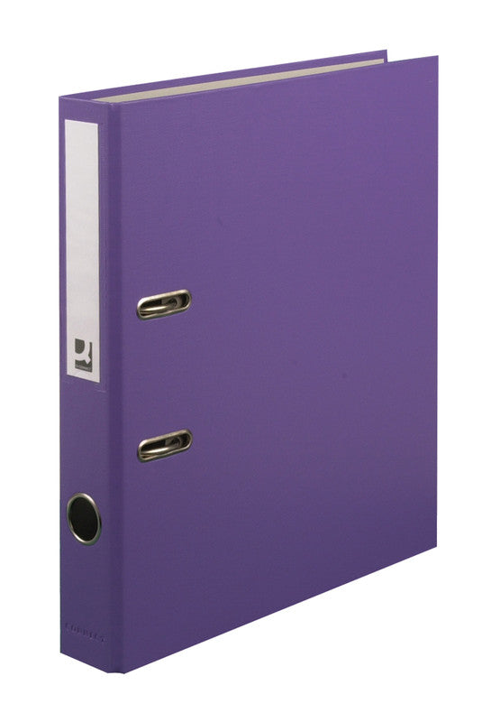 Q-connect Ordner – A4 hoch – 2-Ring Hebelmechanik, Rücken 40 mm – violett, Karton, mit Griffloch, FSC