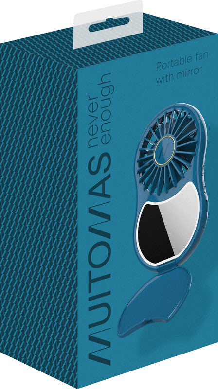 Muitomas Handventilator – 3 Stufen, USB-C, Blau