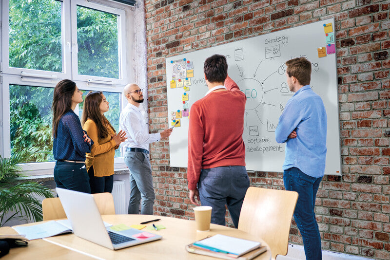 Nobo Whiteboard – 180 × 90 cm, Emaille, magnetisch, Aluminiumrahmen, Wandmontage