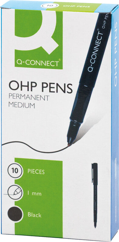 Q-Connect Permanent-Marker für Folien und glatte Oberflächen – schwarz