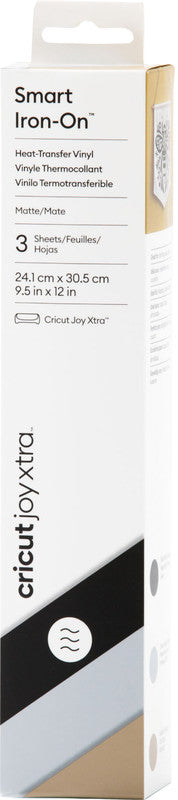 Cricut Aufbügelfolie – 3 Stück – Schwarz, Gold, Silber – 241×305 mm – für Cricut Joy Xtra