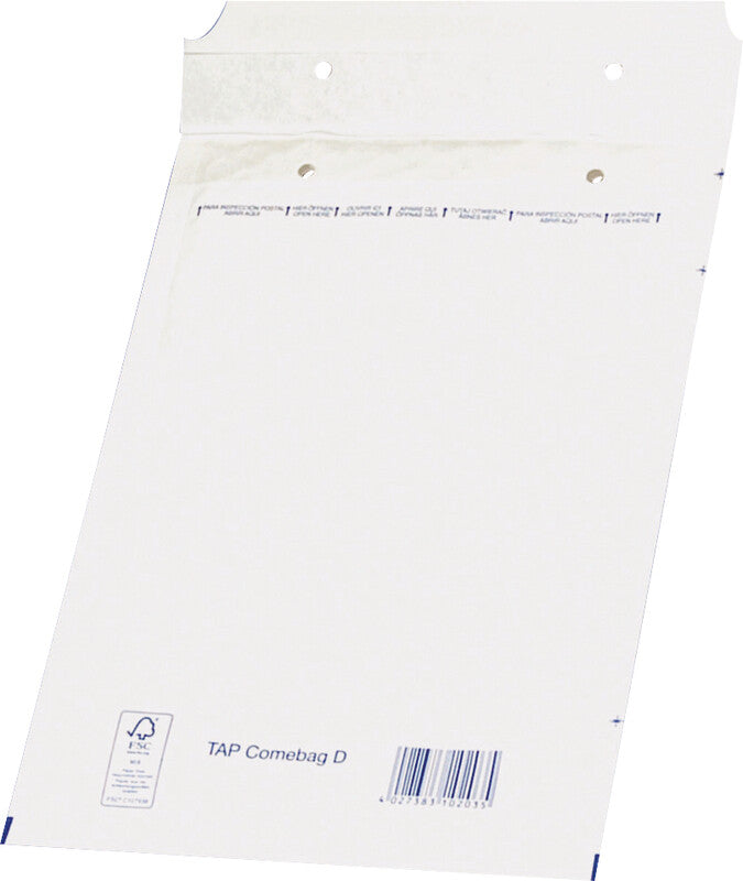 Office products Luftpolstertasche – 180 × 265 mm, weiss, selbstklebend – 5 Stück