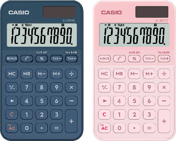 Casio Taschenrechner SL-310YC – 10-stellig – Solar/Batterie – Hellrosa