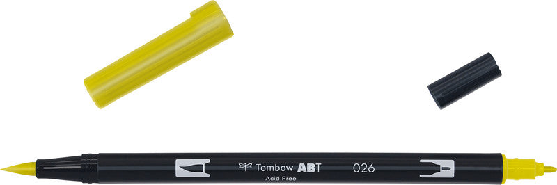 Tombow Brush Pen – gelbgold, Kunststoff, wasservermalbar, für Linkshänder geeignet, geruchsarm