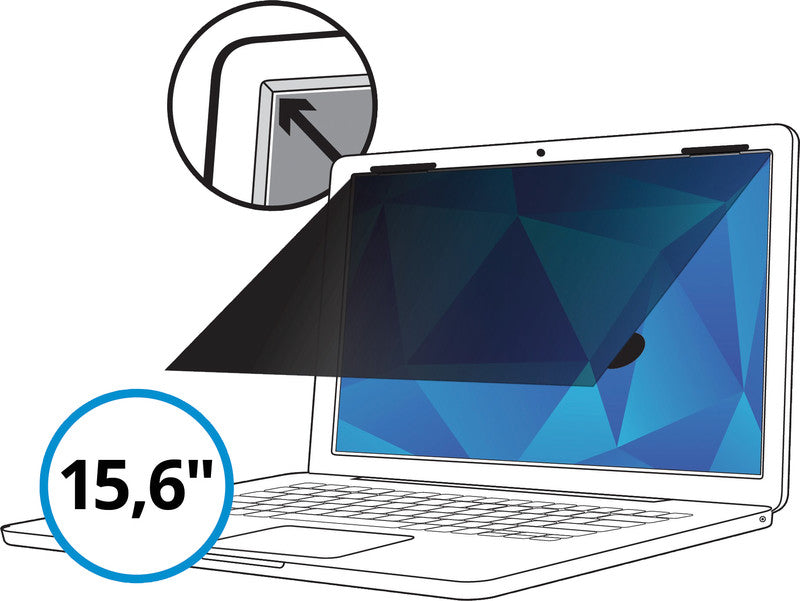 3M Displayschutz für Notebooks bis 15,6" – Schwarz