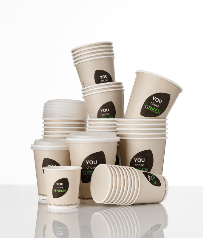 Duni ecoecho Trinkbecher Papier (PLA-beschichtet) – 3,5 dl, beige, 50 Stück