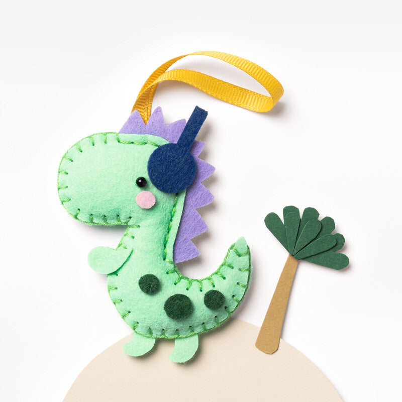 Folia Filzinies – Bastelset – Dinosaurier – 12-teilig – Ab 8 Jahren – Filz