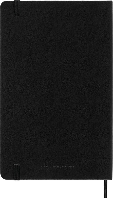 Moleskine Schüleragenda – 1 Tag pro Seite, gebunden, 13 × 21 cm, 18 Monate Juli–Dezember, Englisch, Schwarz, FSC