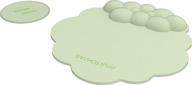 Muitomas Mauspad mit Handgelenkauflage – Textil – Grün – 270 × 250 mm – 2er-Pack