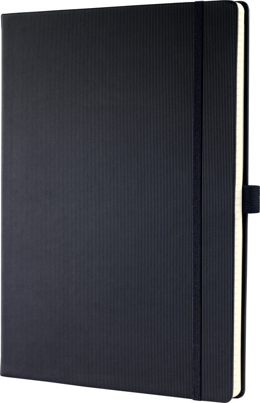 Sigel Notizbuch Conceptum, 148 × 213 mm, liniert, Fadenheftung, 194 Seiten, 80 g/m² – schwarz