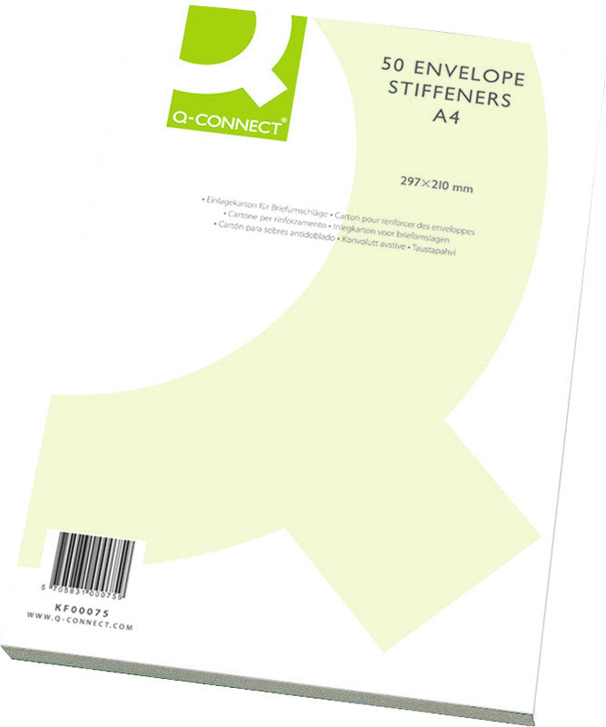 Q-connect Zwischenlage/Trenner (Karton) – 314 × 219 mm – Dicke 0,68 mm, 500 g/m² – Vollkarton, grau – 50 Stück