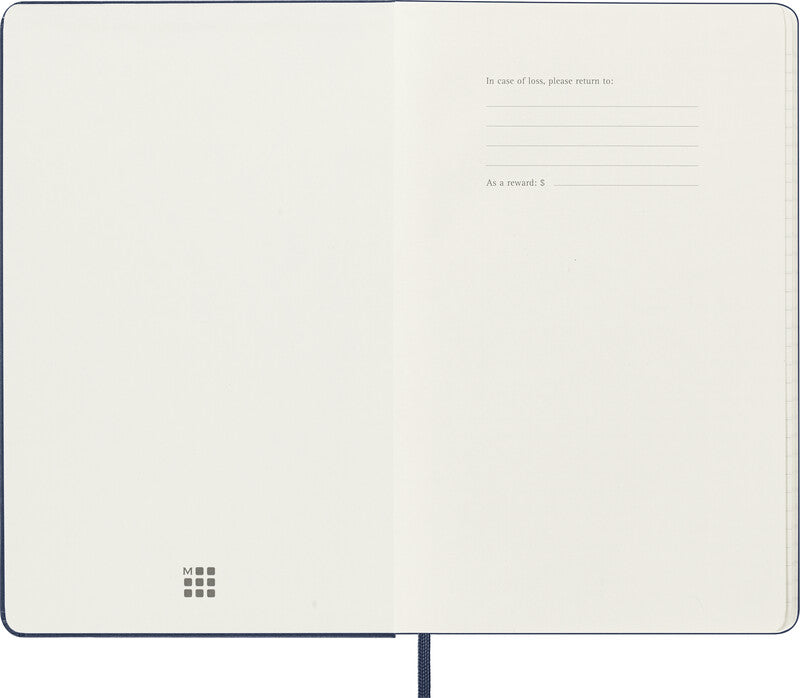 Moleskine Schüleragenda – 1 Woche/1 Seite, gebunden, 13 × 21 cm, 18 Monate Juli–Dezember, Englisch, Saphirblau, FSC
