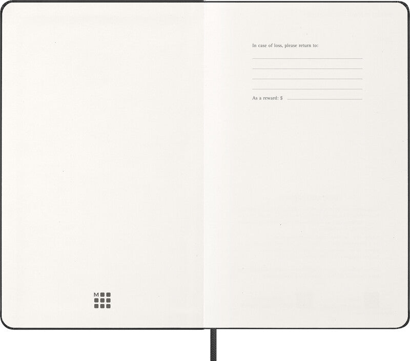 Moleskine Agenda – 1 Woche/2 Seiten, gebunden, 13 × 21 cm, 2027, schwarz, FSC