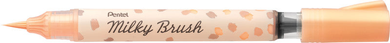 Pentel Milky Brush XGFH-PFX – Pinselstift – Pinselspitze, Nylon, Orange, 1 Stück, deckend, wasserbasiert