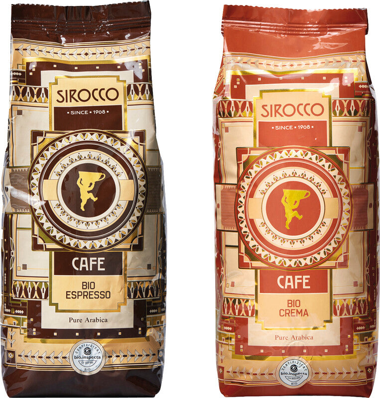 Sirocco Bohnenkaffee Crema – 500 g – Arabica – Leichter Röstgrad
