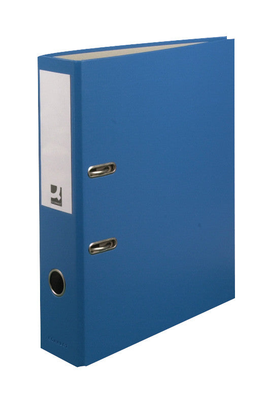 Q-connect Zeigebuch – A4 Hochformat – 2-Ring Hebelmechanik, 70 mm Rücken – Blau, mit Raumsparösen, FSC