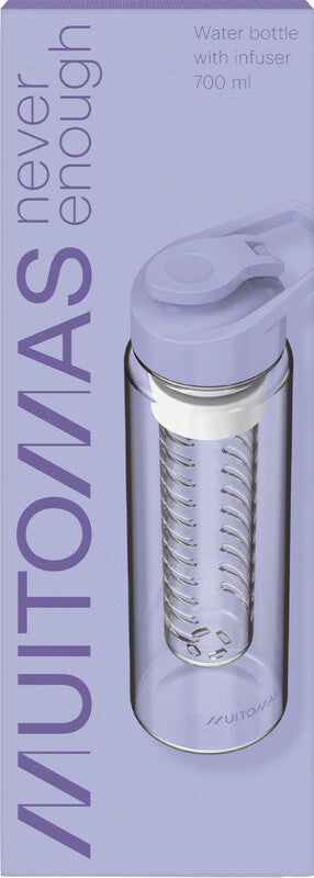 Muitomas Trinkflasche 700 ml – Kunststoff, Schraubdeckel, Lila