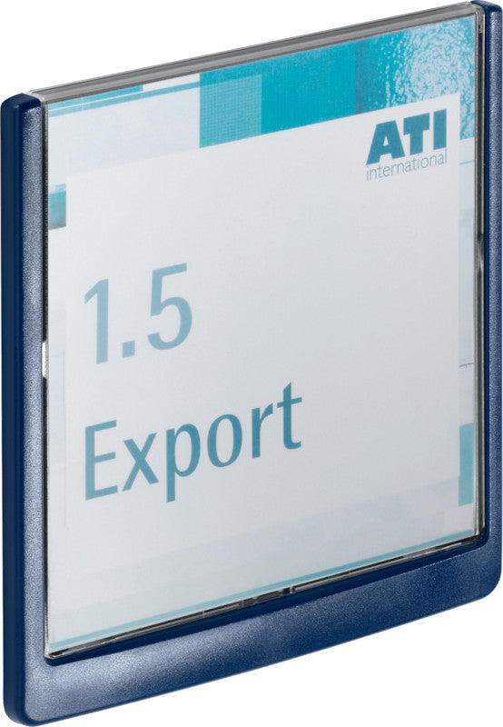 Durable Türschild – 149 × 149 mm, dunkelblau, selbstklebend, wiederablösbar