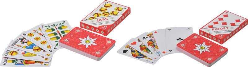 AGM Jasskarten Opti Edelweiss – ab 1 Spieler, d, 36 Karten, 57 × 89 mm, Kunststoff/Papier, mehrfarbig