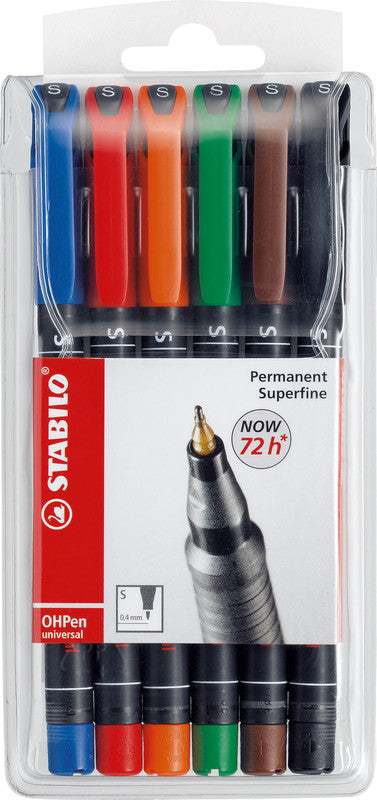 STABILO OHPen Permanent-Marker – sortiert, 6er