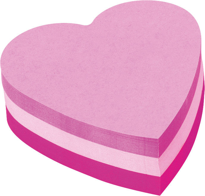 Post-it Haftnotizen – 70×70 mm – Herz, sortiert, 3×75 Blatt, PEFC
