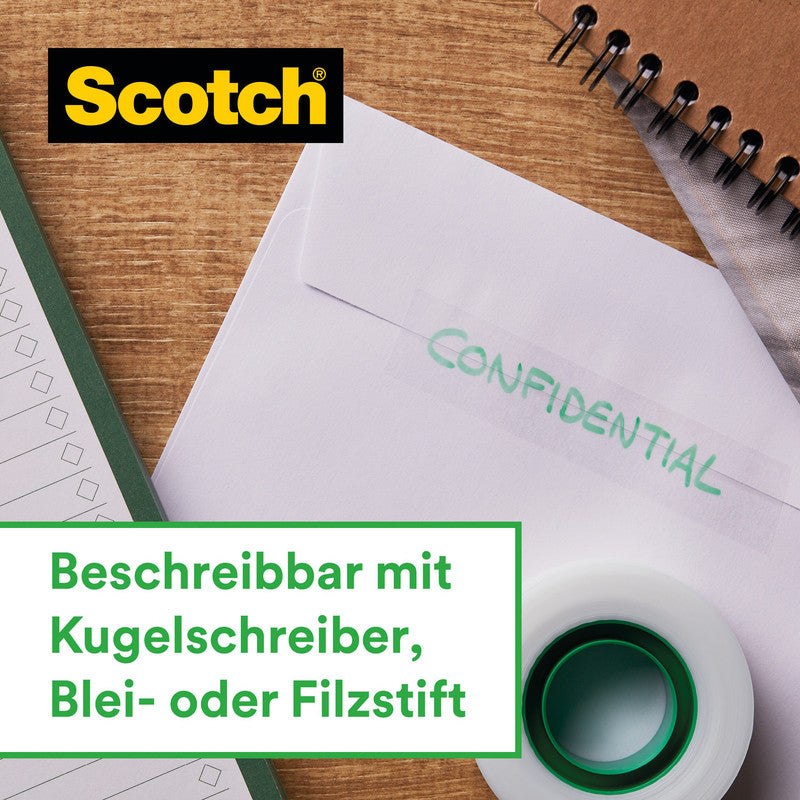 Scotch Büro-Klebeband Magic 810 – permanent, matt, unsichtbar, beschriftbar, 25 mm × 66 m