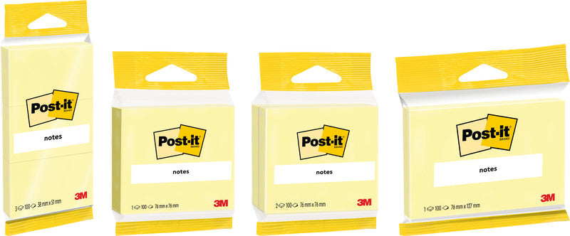 Post-it Haftnotizen – 76×76 mm – Gelb, 100 Blatt, PEFC