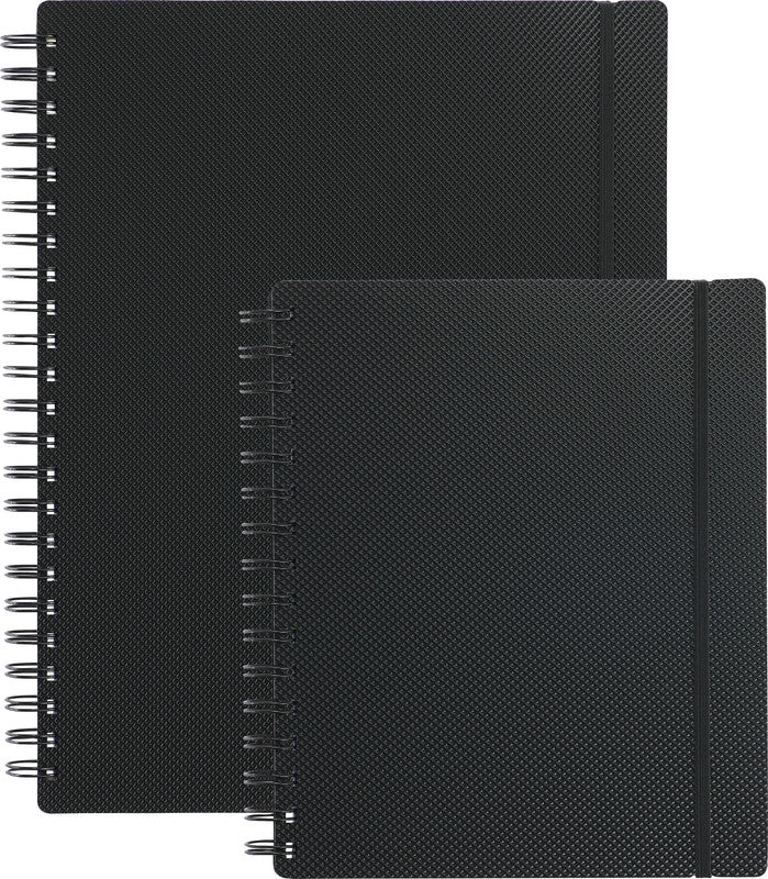Kolma Collegeblock Restless, A4, kariert, Spiralbindung, 120 Blatt, 4-fach gelocht, perforiert – schwarz