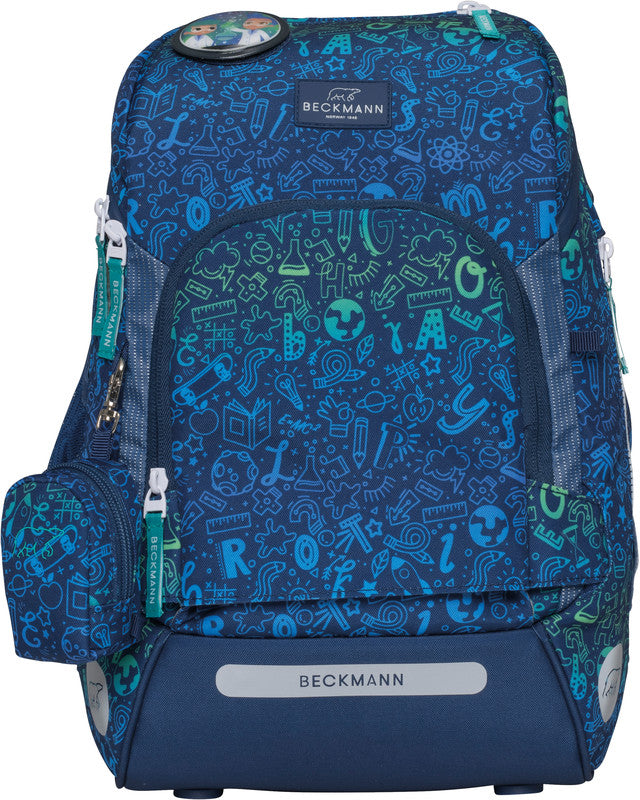 Beckmann Schulrucksack Active Air Flx – 6-teilig – Science – B 26,0 × H 39,0 × T 22,0 cm