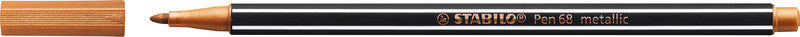 STABILO Pen 68 Filzstifte Metallic – Rundspitze, 1,4 mm, 8 Farben, für dunkles Papier