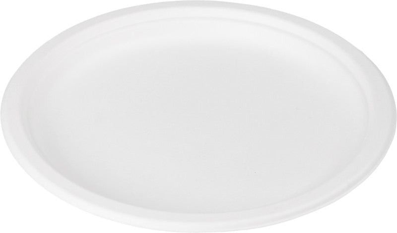 Noname Bagasse Teller – Ø 23 cm, weiss, 50 Stück