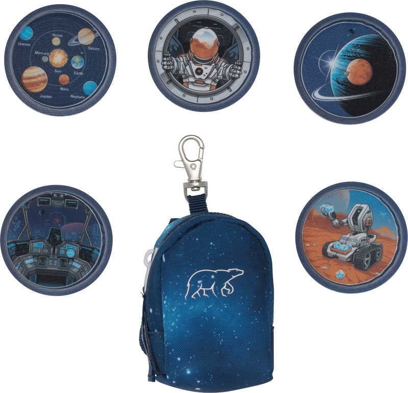 Beckmann Magic Mags Zubehörset – 5-teilig – Space Mission – für Classic, Active Air FLX, Plus Air