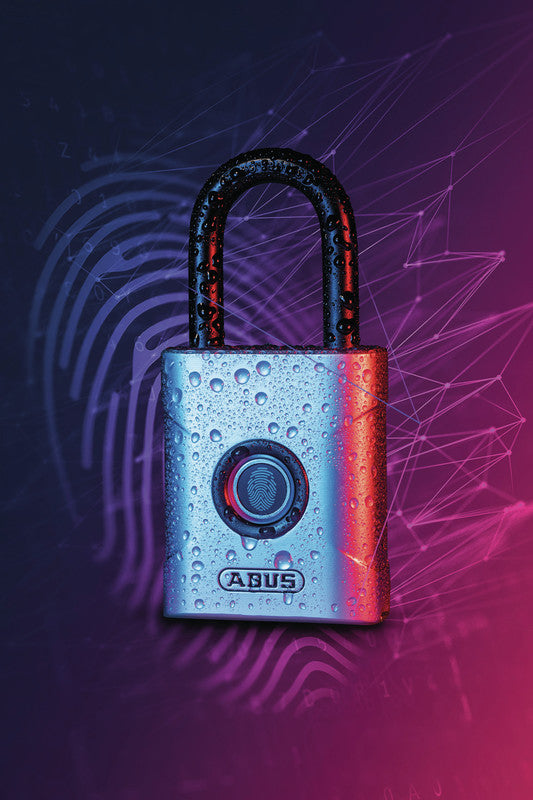 ABUS Vorhängeschloss TOUCH 57 – 50 × 23 × 103 mm, grau, CR2