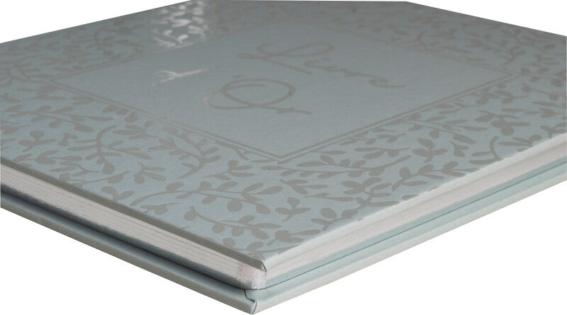 Exacompta Authentisches Gästebuch – 210 × 190 mm – 140 Seiten – gebunden, Kartoneinband, Salbei