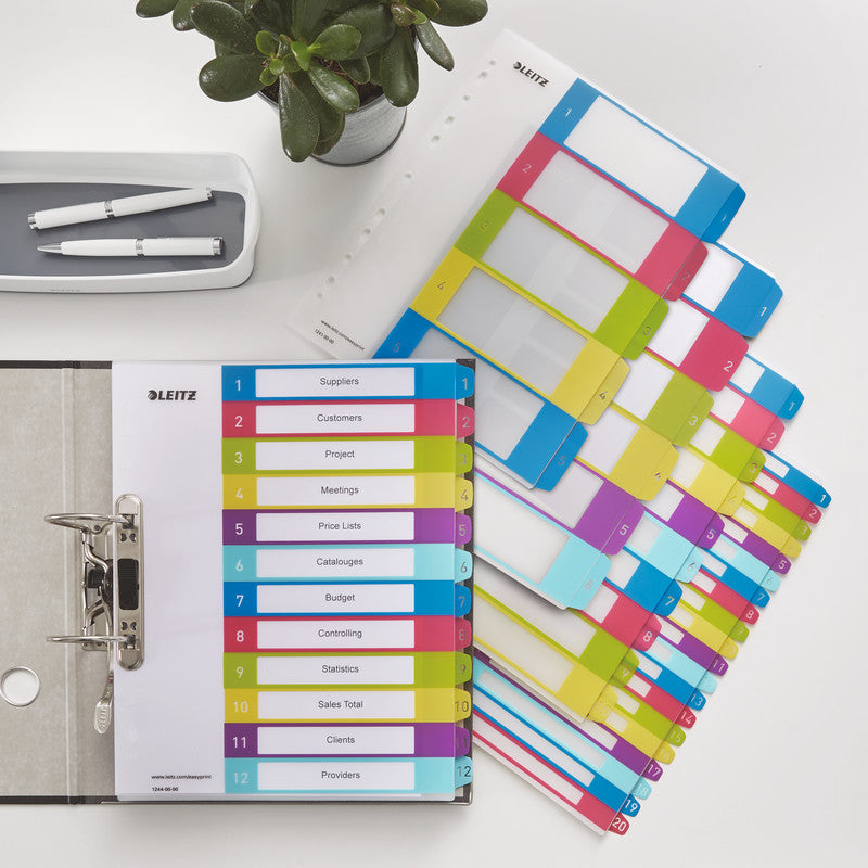 Leitz Register – PP, farbig, vorgedruckt