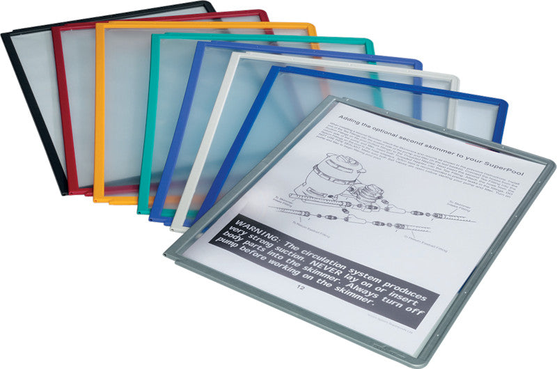 Durable Sherpa Sichttafel A4 – für Sherpa und Vario Sichttafelsysteme, Rahmen gelb, transparent