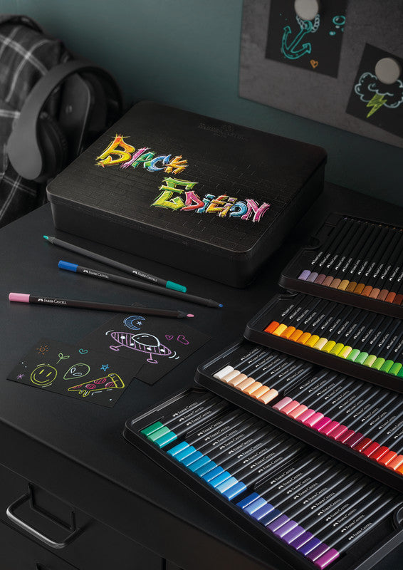 Faber-Castell Buntstifte – 100 Farben, im Metalletui, Ø 3 mm, dreikantig, FSC