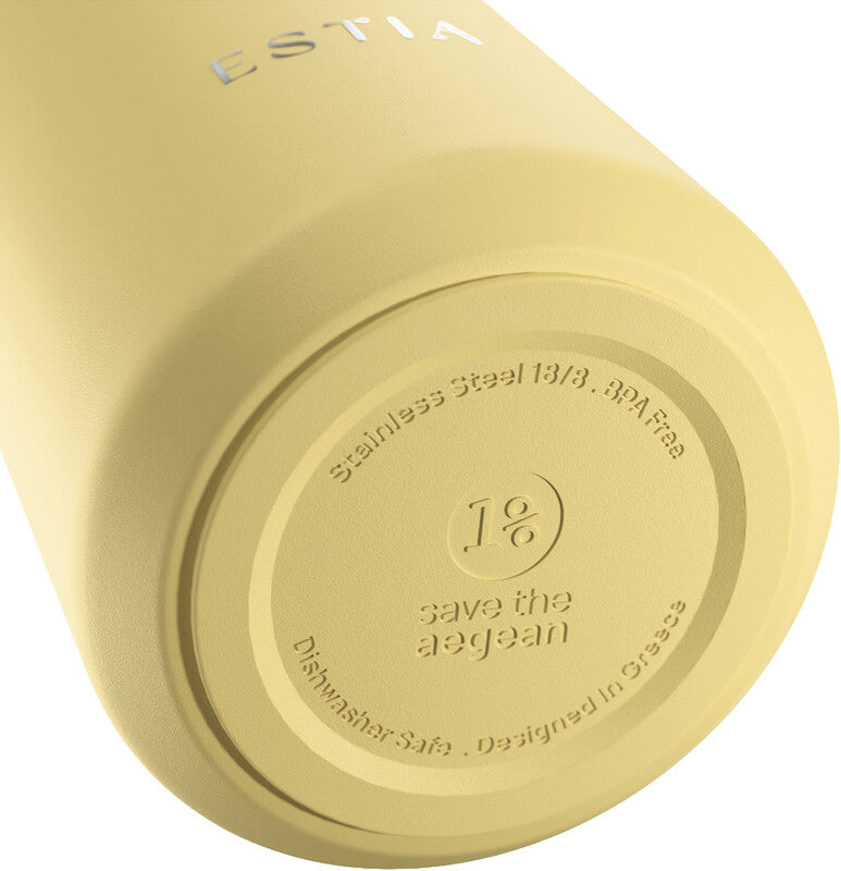 Estia Isolierflasche 500 ml – Doppelwandig 12 h Heiss / 24 h Kalt, Edelstahl, Schraubdeckel