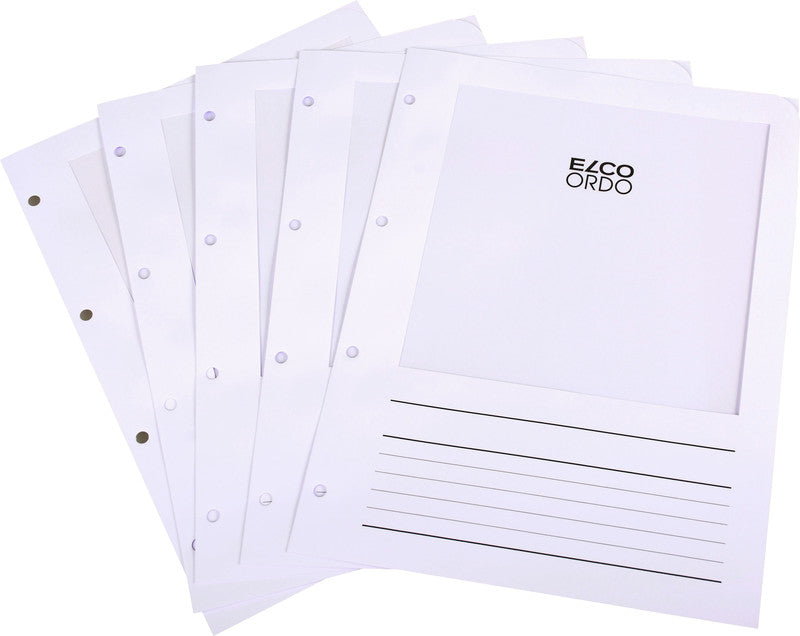 Elco Sichtmappe A4 – Weiss, Papier, Glänzend, 10er-Pack