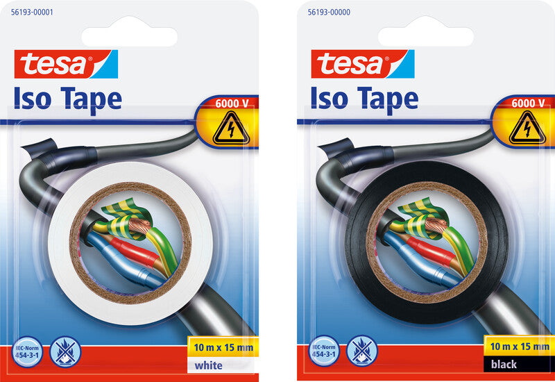tesa Vinylband – 15 mm × 10 m, rot