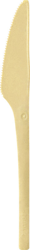 Noname Besteck-Set Holz – 4-teilig, Messer 17 cm, Gabel 17 cm, natur